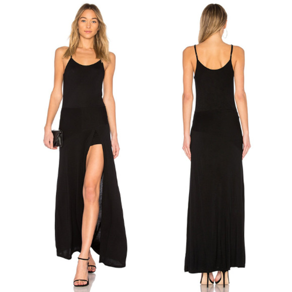 NWT Haute Hippie The Slayer Sleeveless Romper W/ Maxi Skirt Black Women's Small - Picture 1 of 7